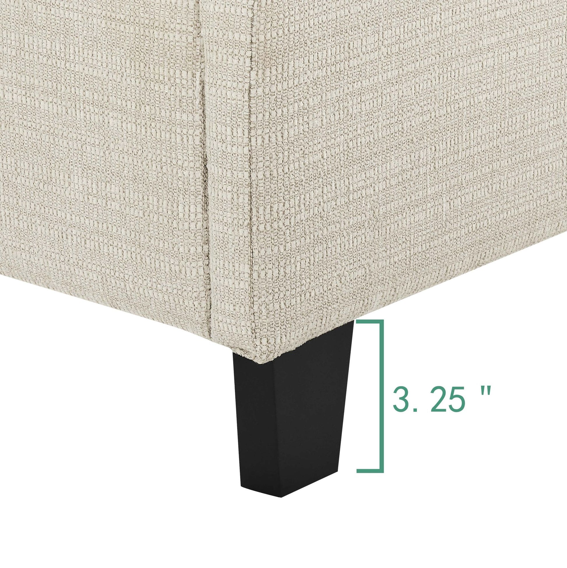 Queen Size Beige Tufted Upholstered Platform Bed image 11