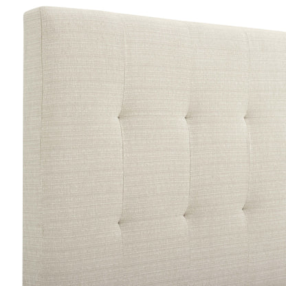 Queen Size Beige Tufted Upholstered Platform Bed image 10