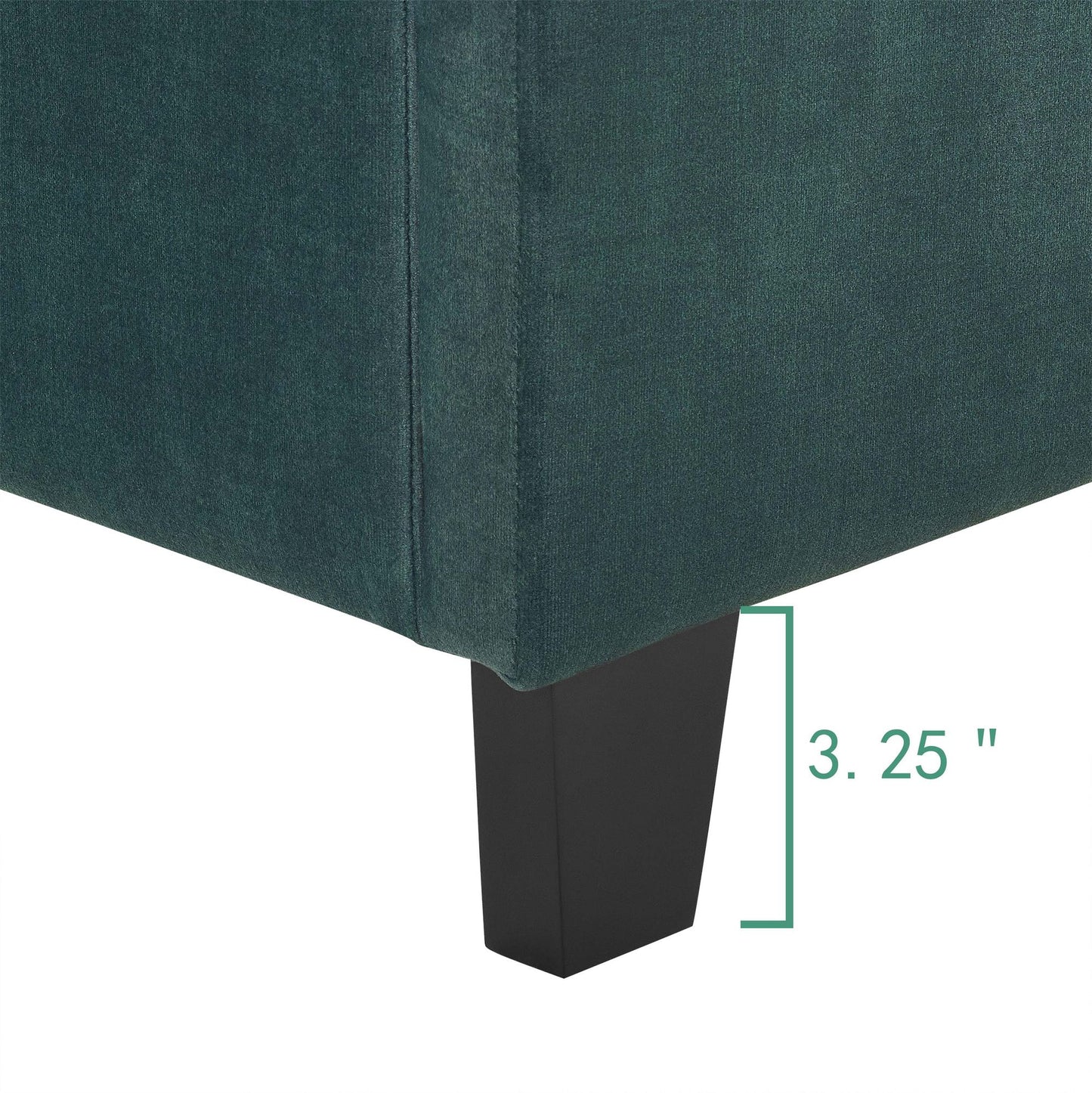 Queen Size Green Velvet Tufted Upholstered Platform Bed image 16