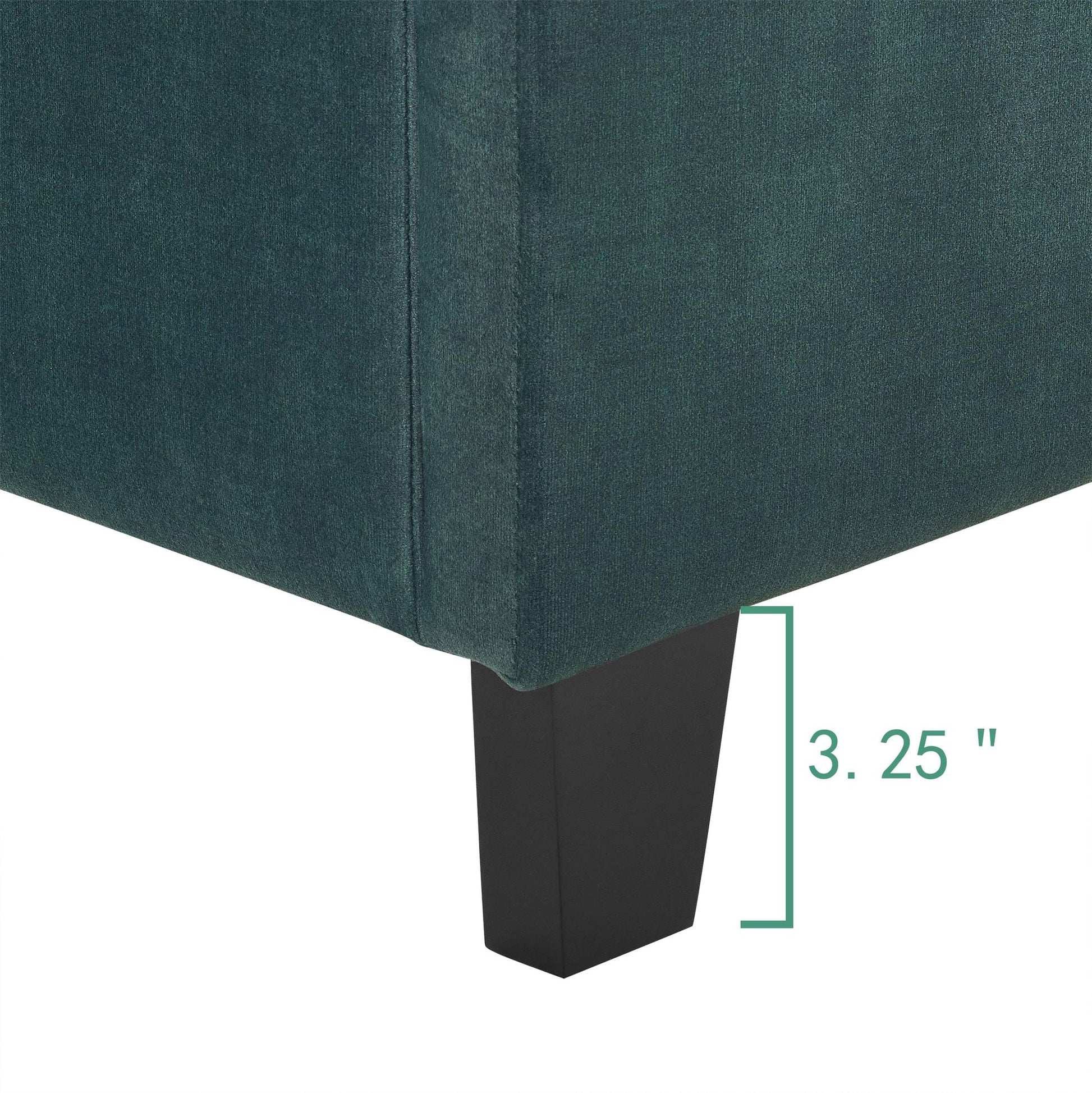 Queen Size Green Velvet Tufted Upholstered Platform Bed image 16
