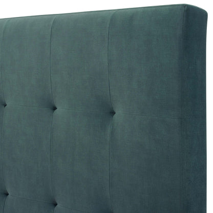 Queen Size Green Velvet Tufted Upholstered Platform Bed image 10