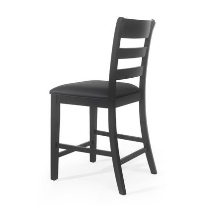 Farmhouse Upholstered Wood Counter Stools (Set of 2) image 6