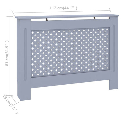 Radiator Cover Anthracite 44.1"x7.5"x32.1" MDF image 8