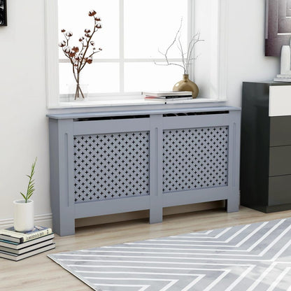 Radiator Cover Anthracite 59.8"x7.5"x32.1" MDF image 1