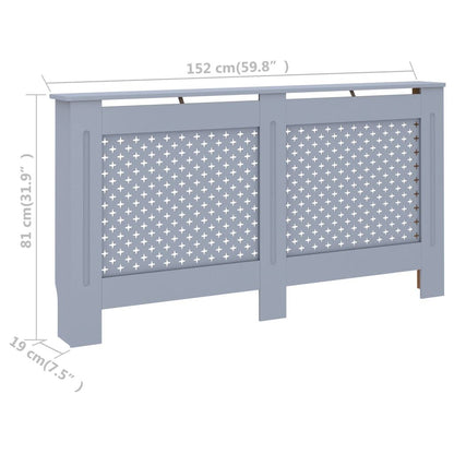 Radiator Cover Anthracite 59.8"x7.5"x32.1" MDF image 8