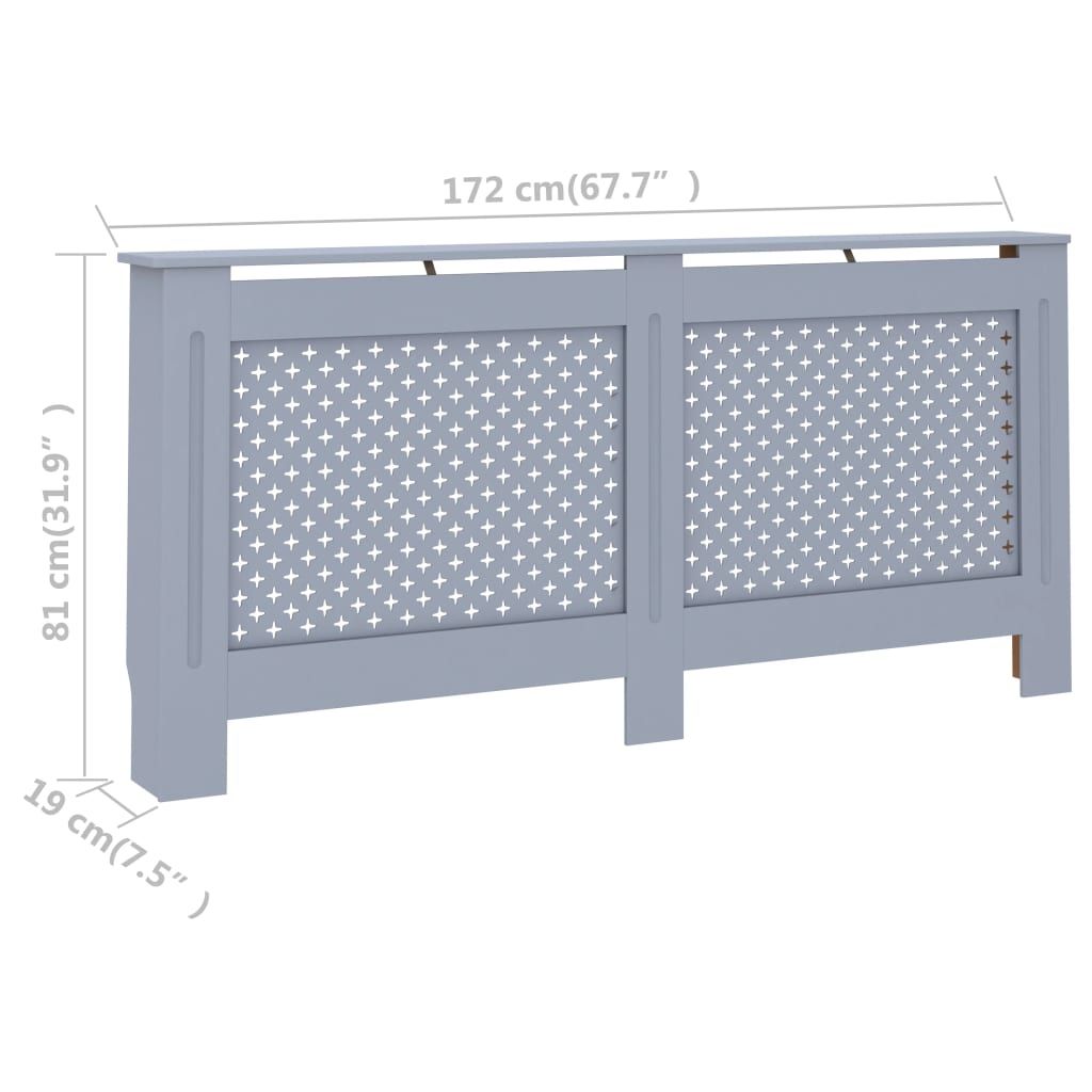 Radiator Cover Anthracite 67.7"x7.5"x32.1" MDF image 8