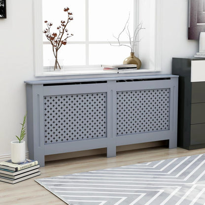 Radiator Cover Anthracite 67.7"x7.5"x32.1" MDF image 1