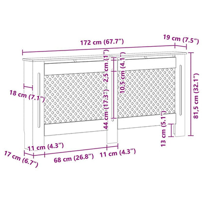 Radiator Cover Anthracite 67.7"x7.5"x32.1" MDF image 9