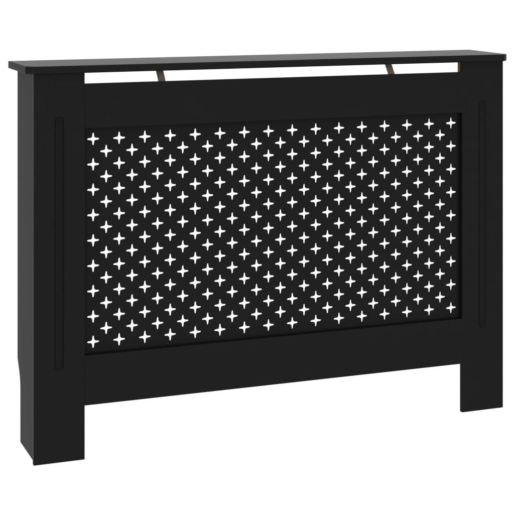 Radiator Cover Black 44.1"x7.5"x32.1" MDF image 2