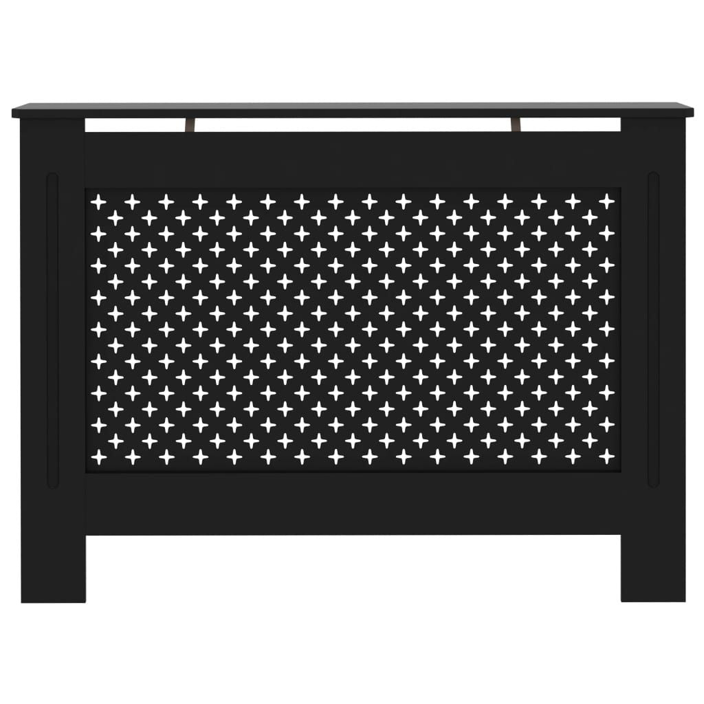 Radiator Cover Black 44.1"x7.5"x32.1" MDF image 3