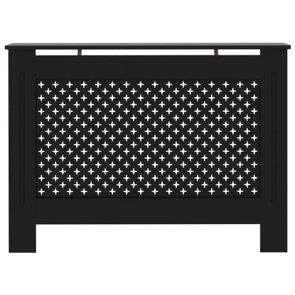 Radiator Cover Black 44.1"x7.5"x32.1" MDF image 3