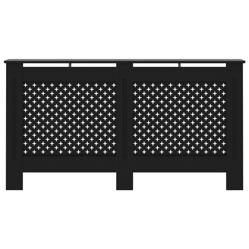 Radiator Cover Black 59.8"x7.5"x32.1" MDF image 3