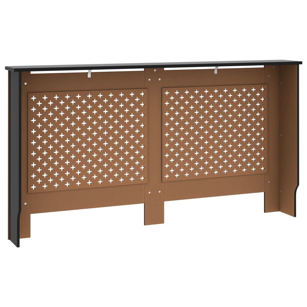Radiator Cover Black 59.8"x7.5"x32.1" MDF image 5