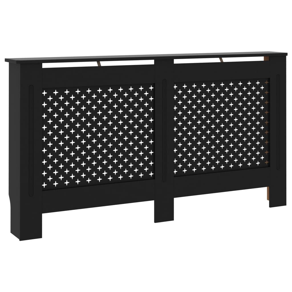Radiator Cover Black 59.8"x7.5"x32.1" MDF image 2