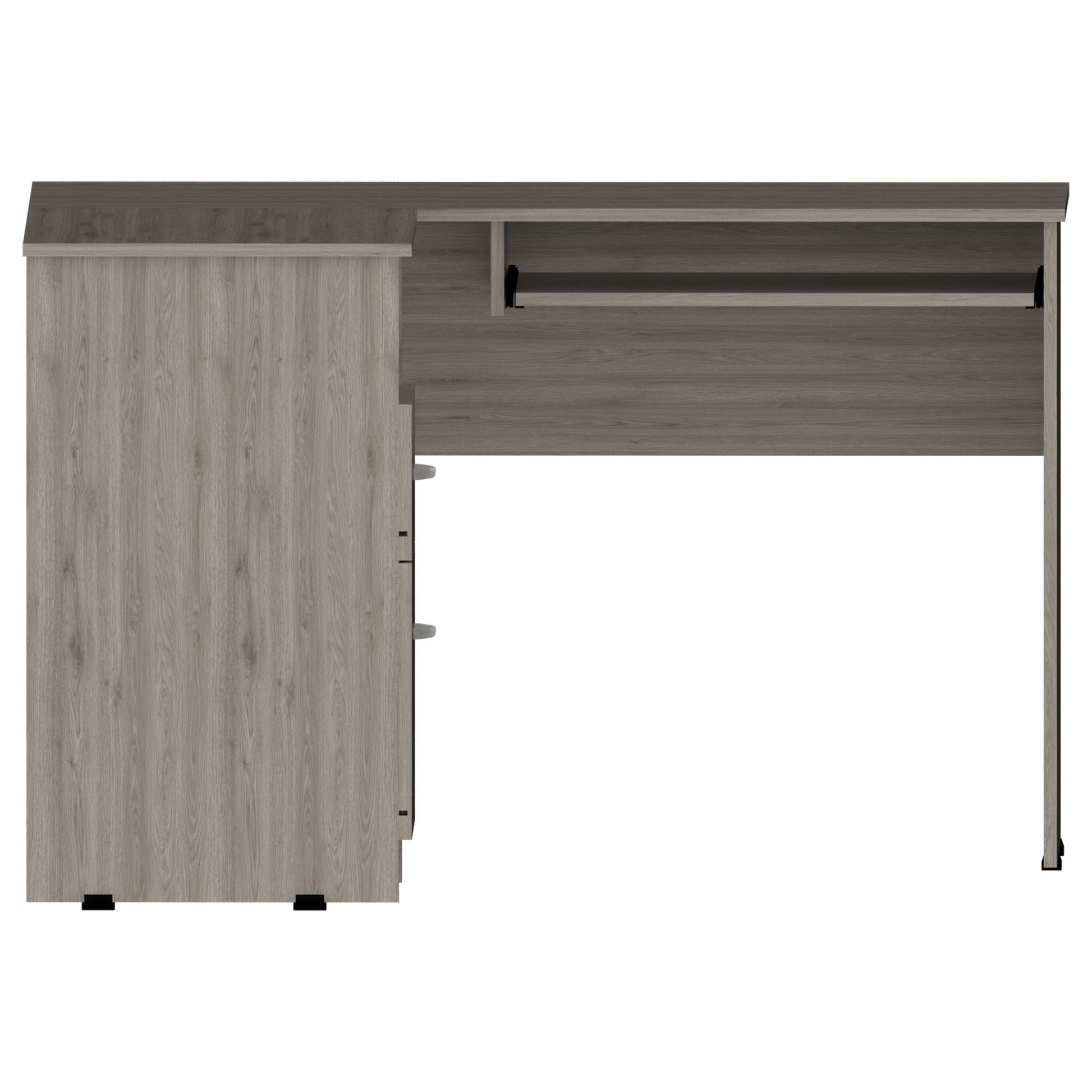 Raleigh L-Shaped Desk, Two Drawers, One Shelf, CPU Storage image 12