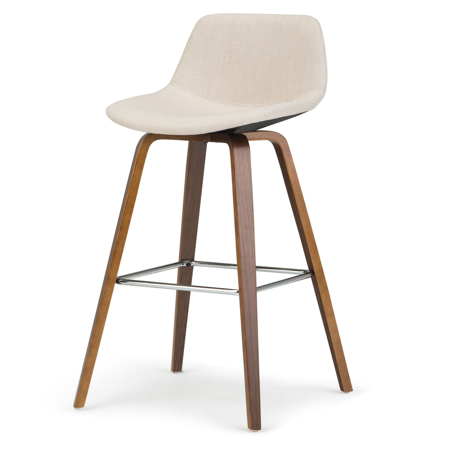 Randolph 28 inch Seat Height Bentwood Counter/Bar Height Stool in Natural Linen Look Fabric (Set of 2) image 7