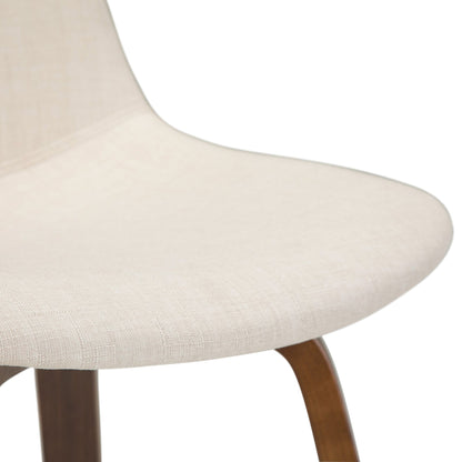 Randolph 28 inch Seat Height Bentwood Counter/Bar Height Stool in Natural Linen Look Fabric (Set of 2) image 2