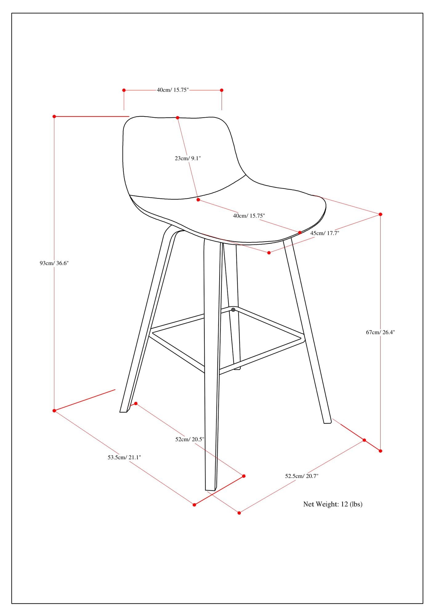 Randolph Bentwood Counter/ Bar Height Stool (Set of 2) image 7