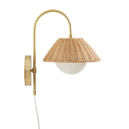 Rattan Weave Wall Sconce boho decor inspiration