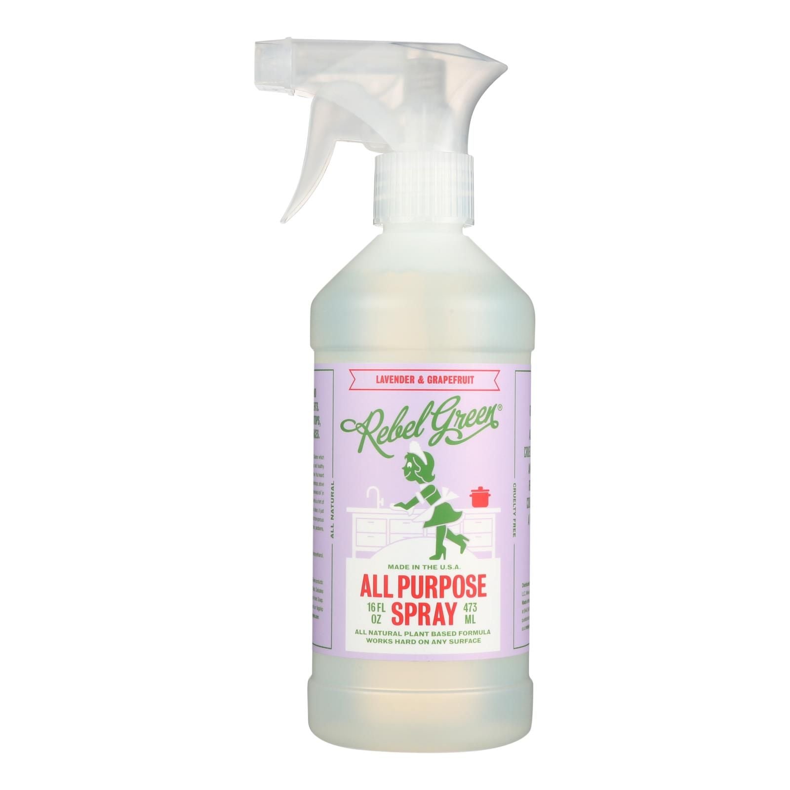 Rebel Green - All-purpose Spray - Lavender And Grapefruit - Case Of 4 - 16 Fl Oz. image 1