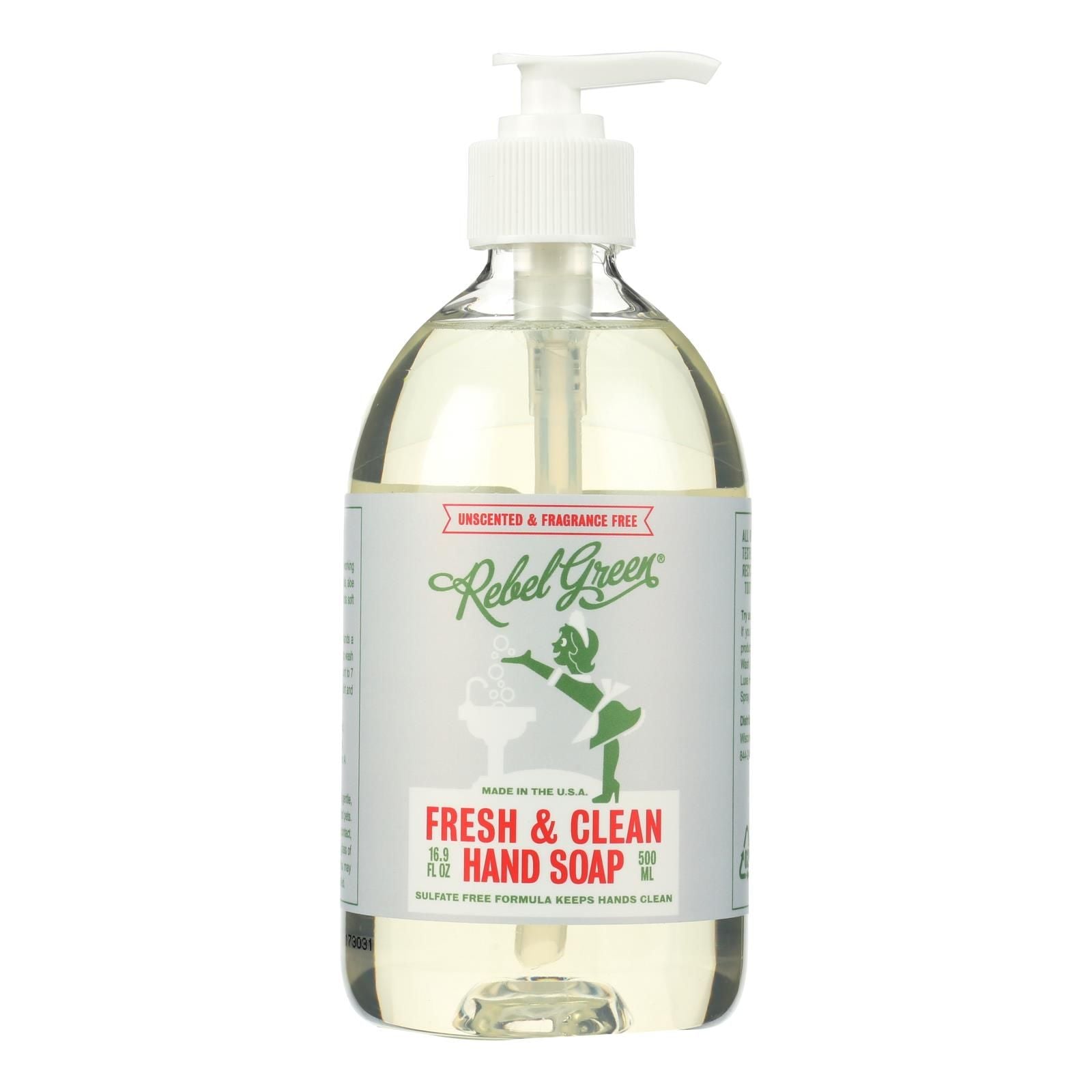Rebel Green Hand Soap - Unscented - Case Of 4 - 16.9 Fl Oz image 1