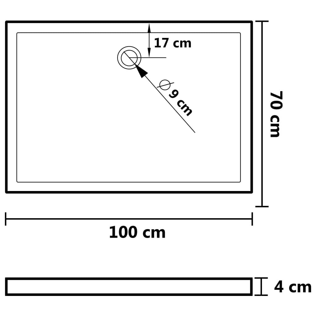 Rectangular ABS Shower Base Tray White 27.6"x39.4 image 7