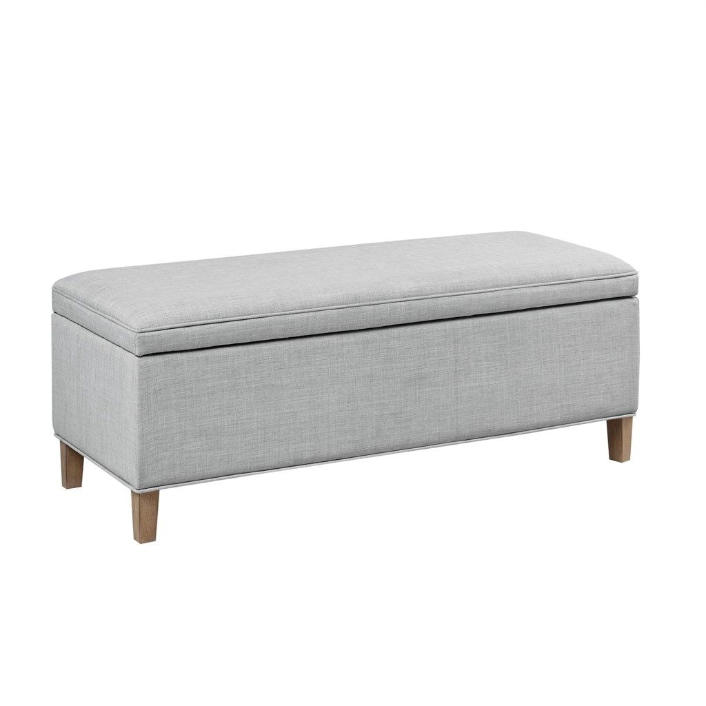 Rectangular Soft Close Storage Bench - side angle view