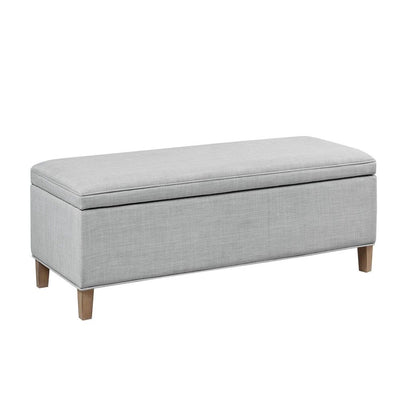 Rectangular Soft Close Storage Bench - side angle view