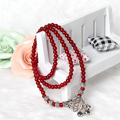 Red Agate Beaded Good Lock Bracelet image 3