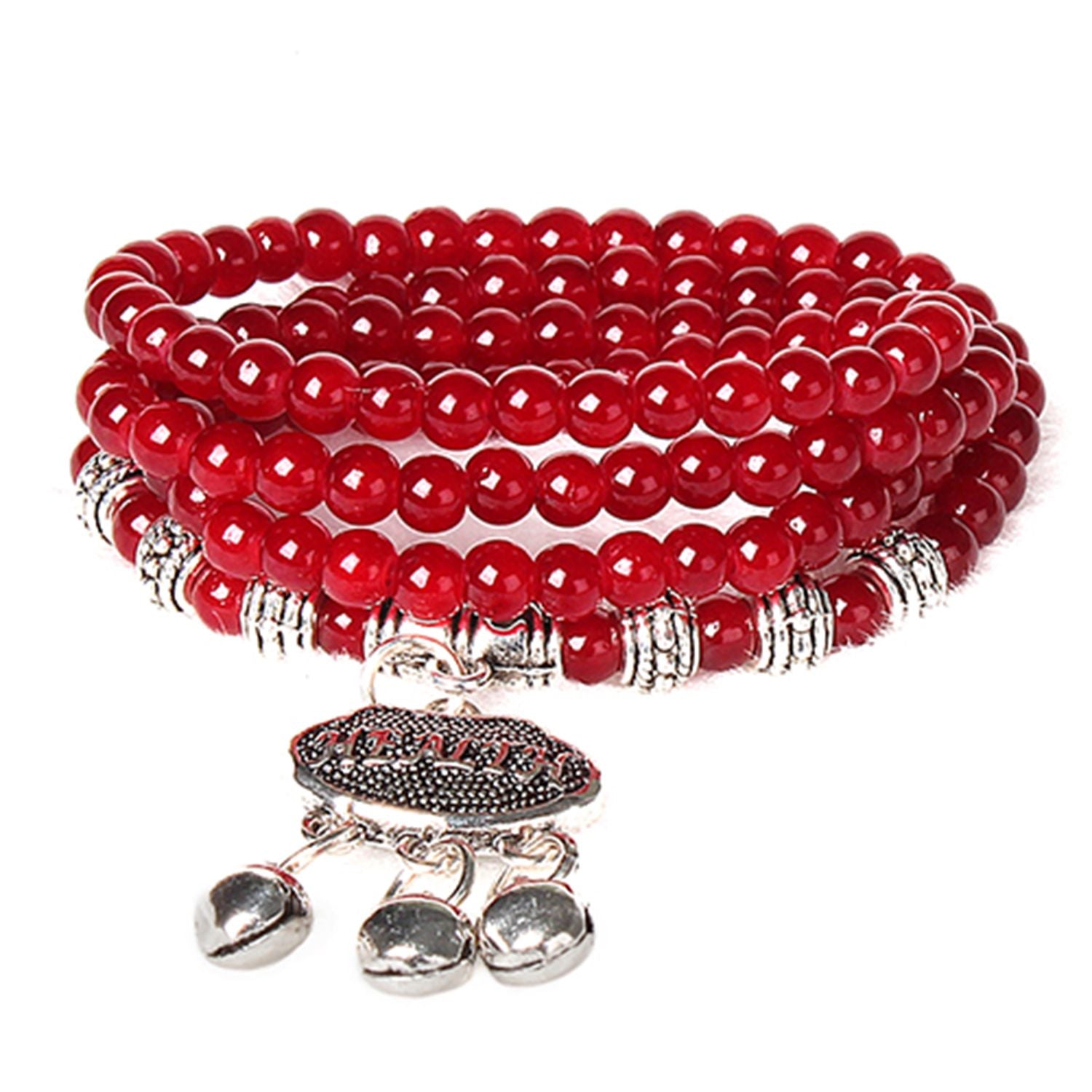 Red Agate Beaded Good Lock Bracelet image 2