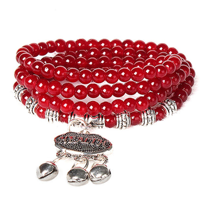 Red Agate Beaded Good Lock Bracelet image 2