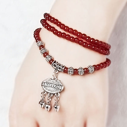 Red Agate Beaded Good Lock Bracelet image 6