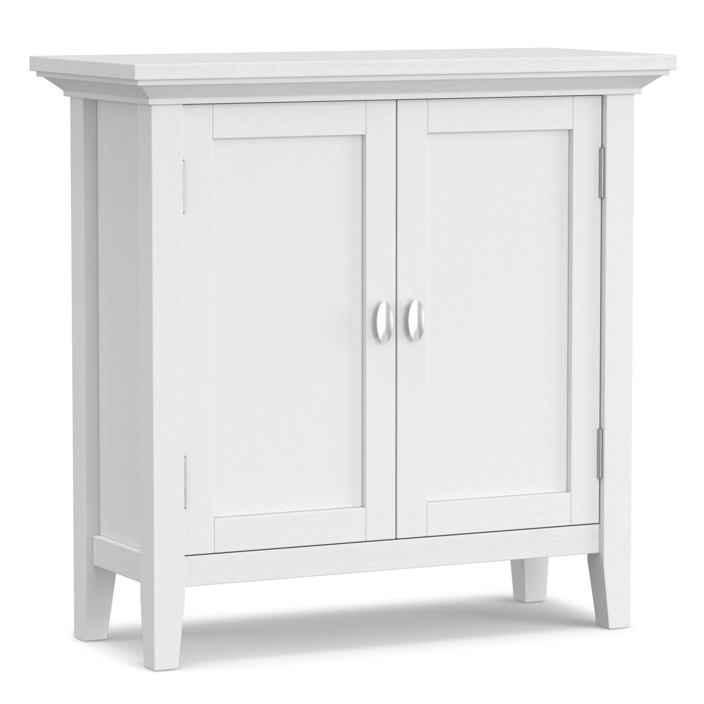 Redmond 32 inch Wide Solid Wood Low Storage Cabinet in White image 4