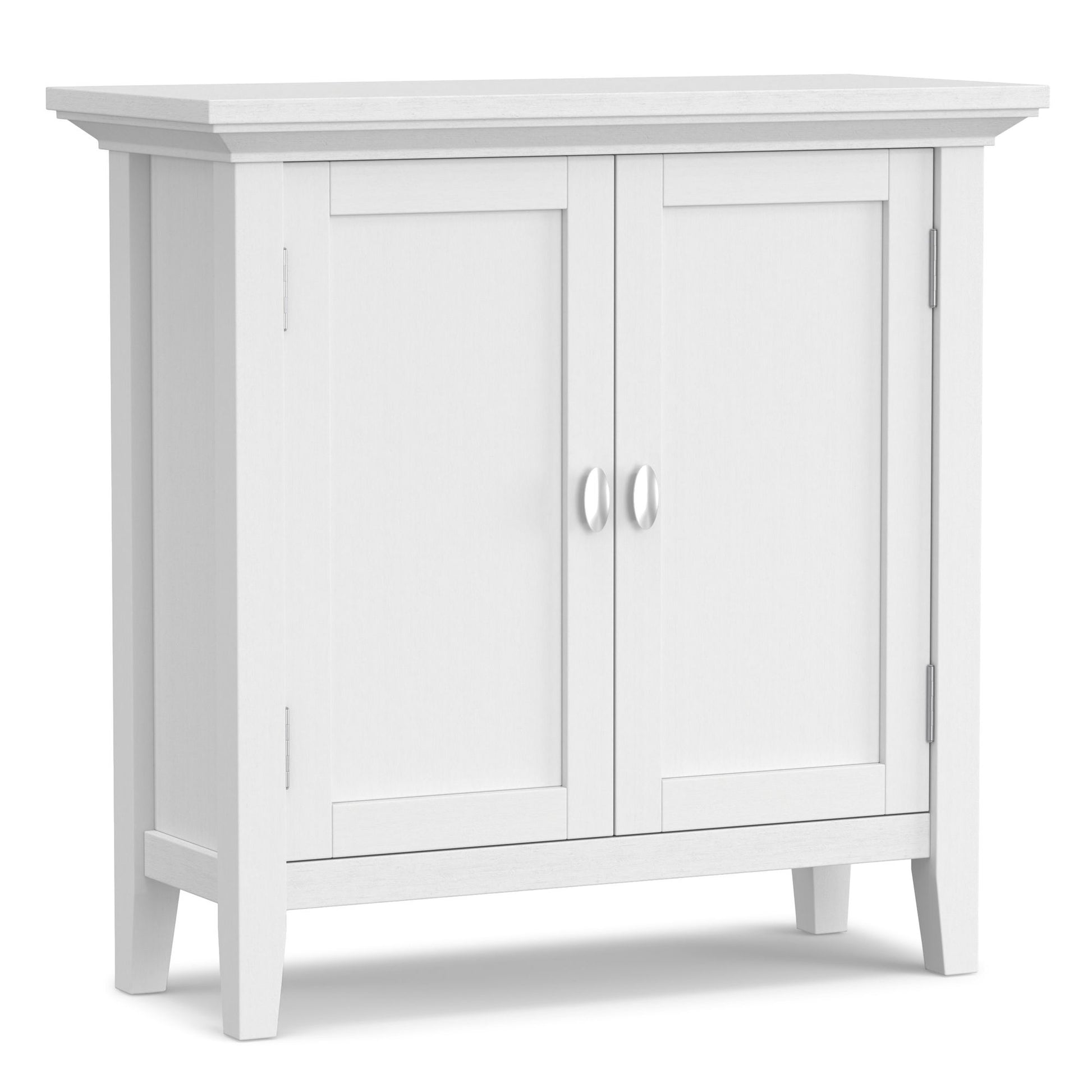 Redmond 32 inch Wide Solid Wood Low Storage Cabinet in White image 4