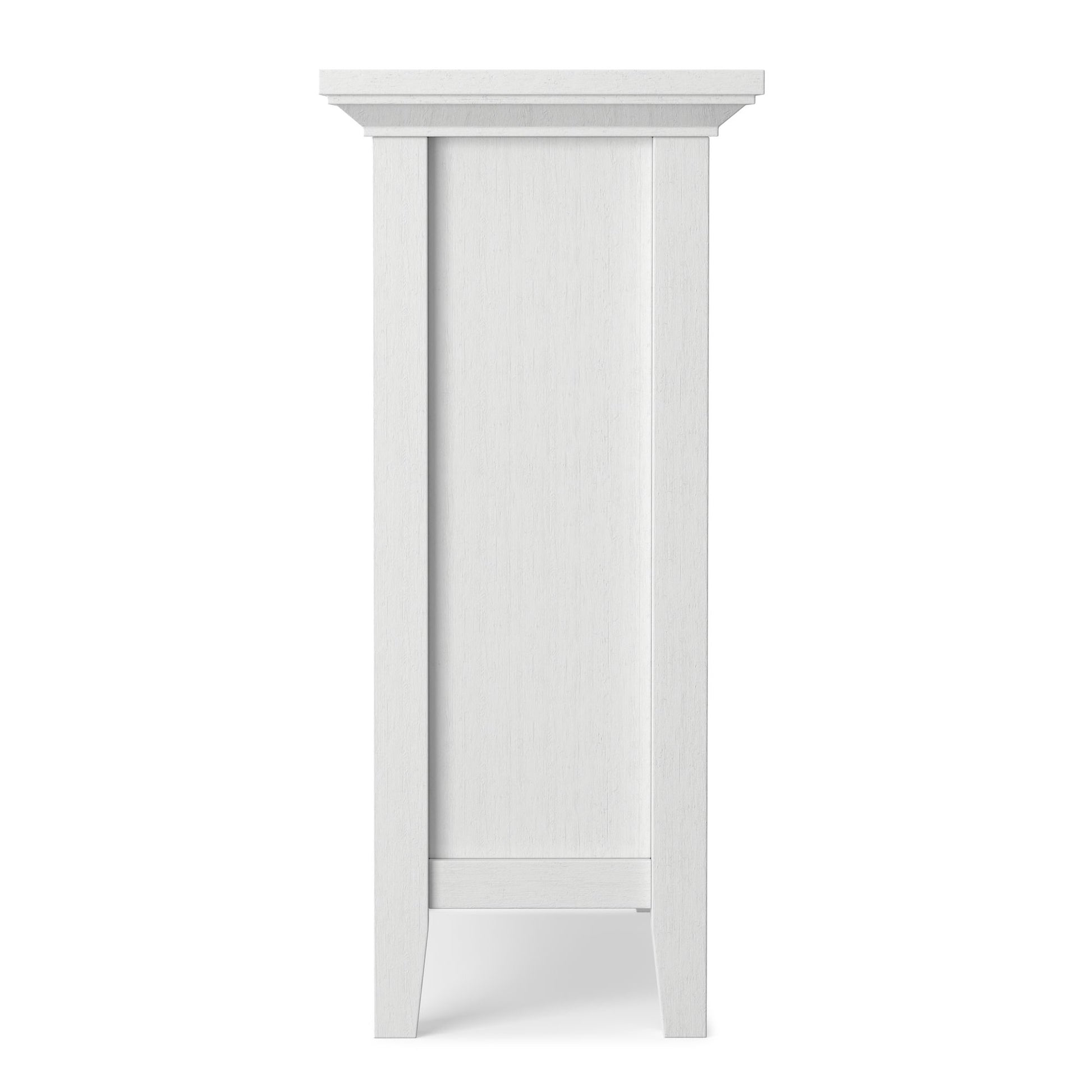 Redmond 32 inch Wide Solid Wood Low Storage Cabinet in White image 3