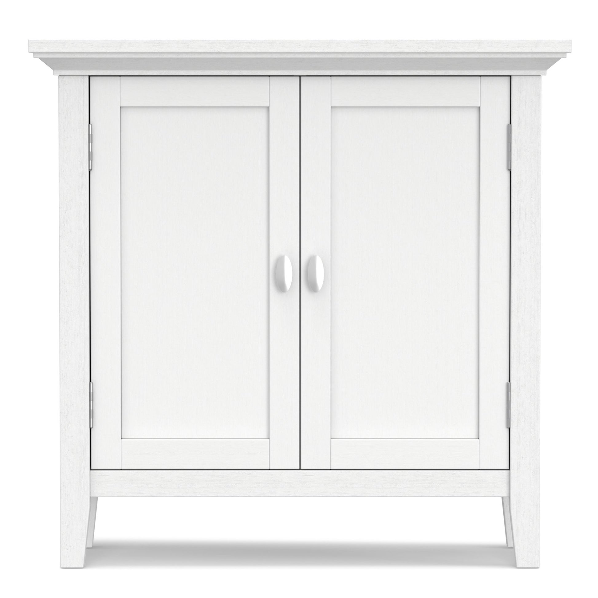 Redmond 32 inch Wide Solid Wood Low Storage Cabinet in White image 7