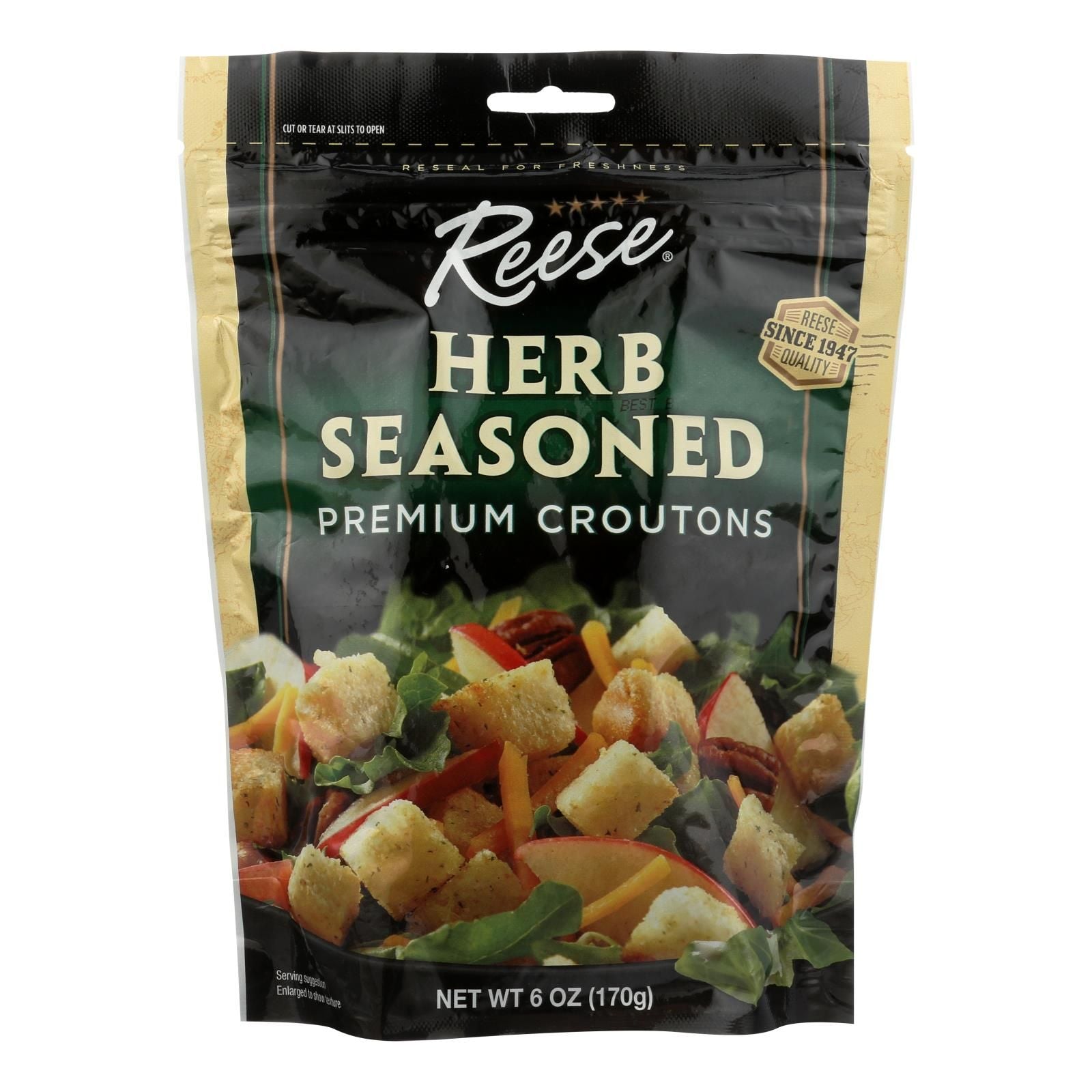 Reese Seasoned Premium Croutons - Case Of 12 - 6 Oz. image 1