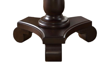 Rene Round Wood Pedestal Side Table, Espresso image 5