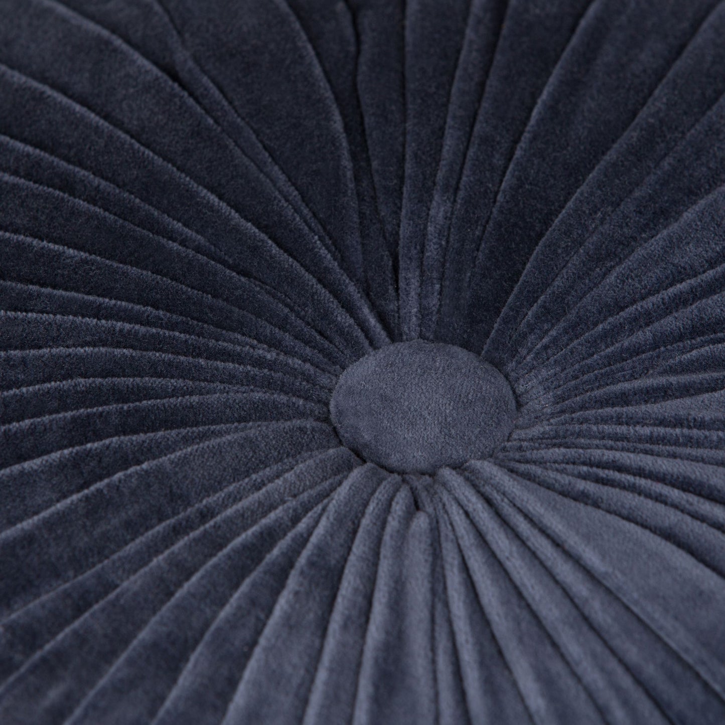 Renee 20 inch Wide Round Pouf in Navy Velvet image 4