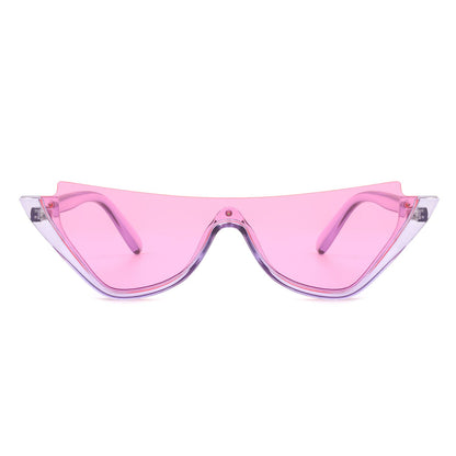 Retro Half Frame Fashion Cat Eye Sunglasses image 7