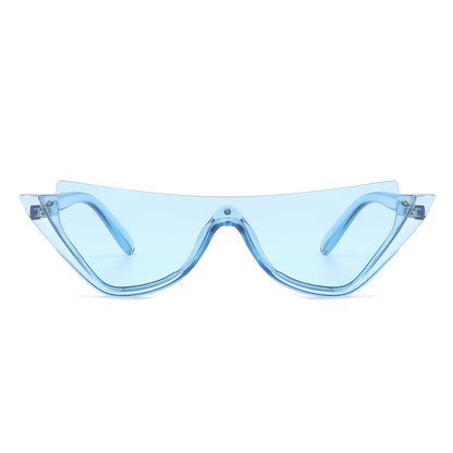 Retro Half Frame Fashion Cat Eye Sunglasses image 9