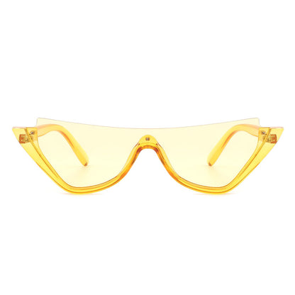 Retro Half Frame Fashion Cat Eye Sunglasses image 11