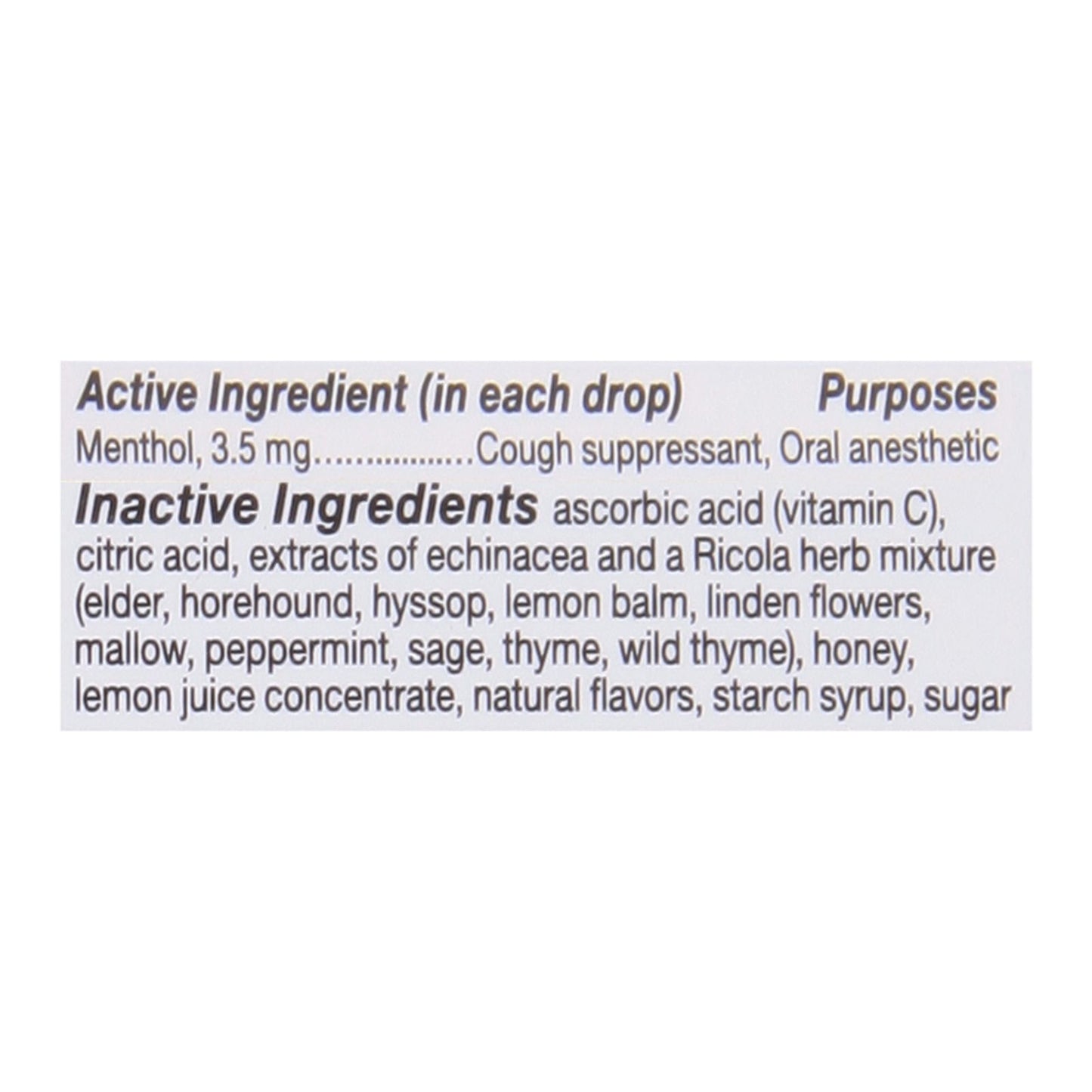 Ricola - Cough Drop Ech Honey Lemon - Case Of 6-45 Ct image 2