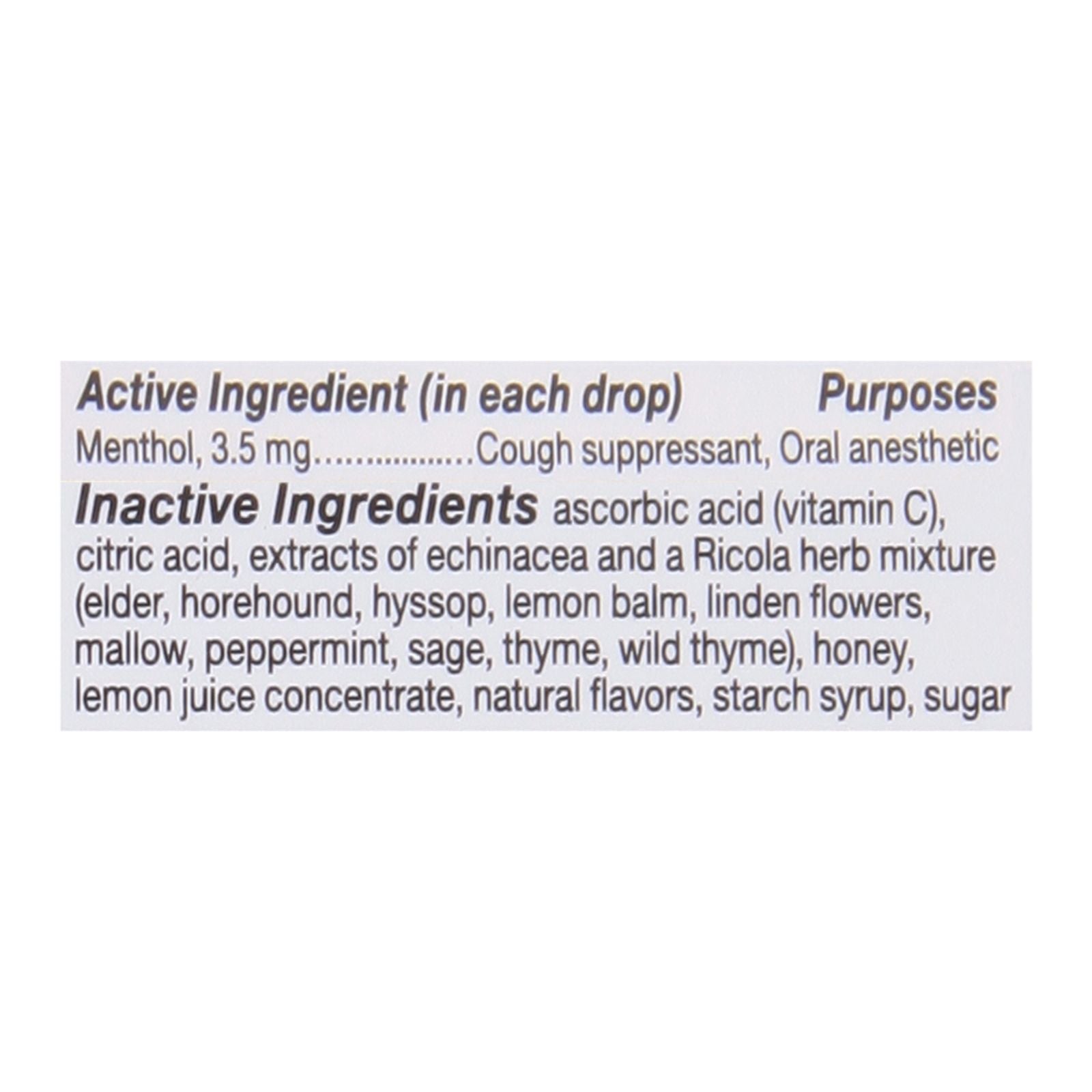 Ricola - Cough Drop Ech Honey Lemon - Case Of 6-45 Ct image 2