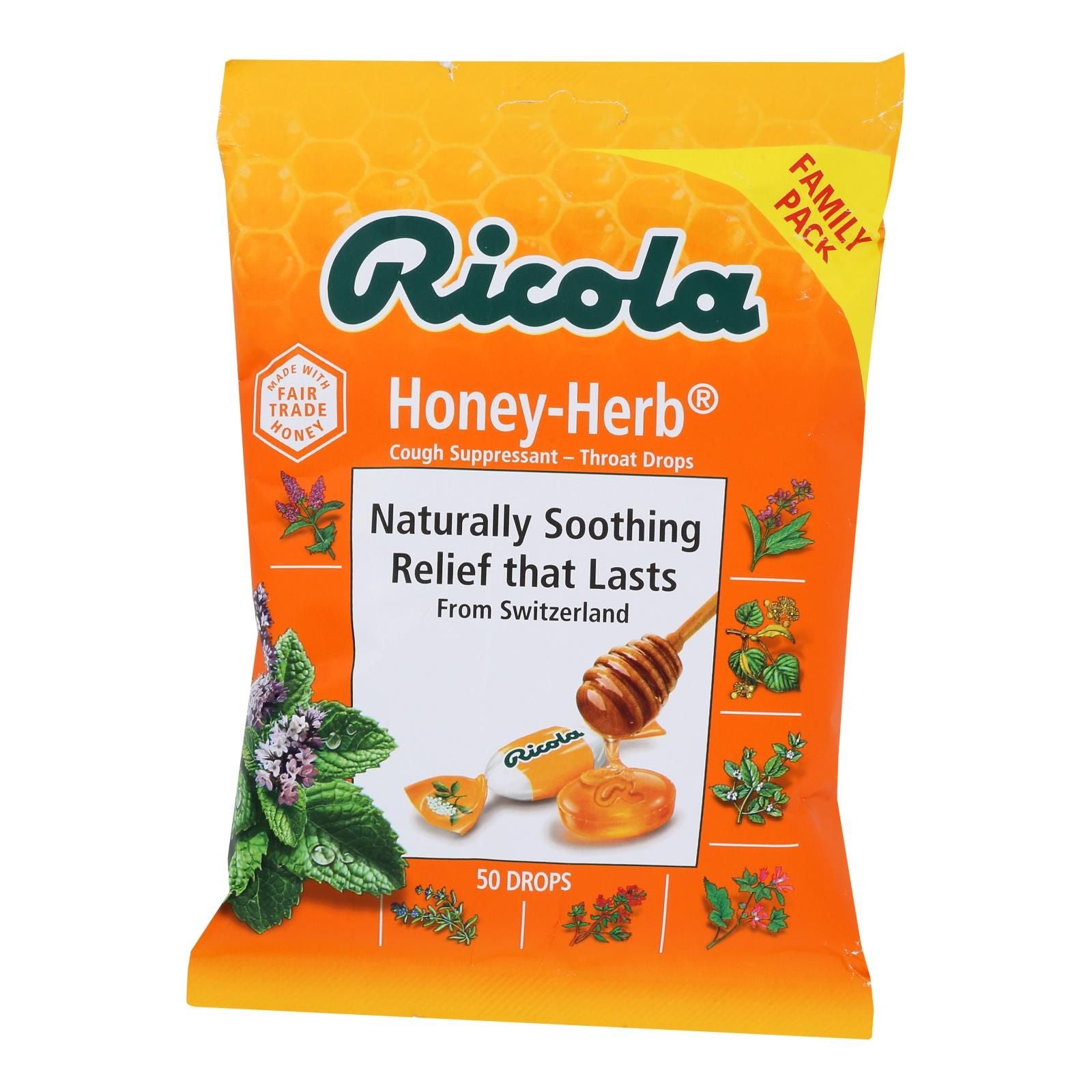 Ricola - Cough Drop Honey Herb - Case Of 6-45 Ct image 1
