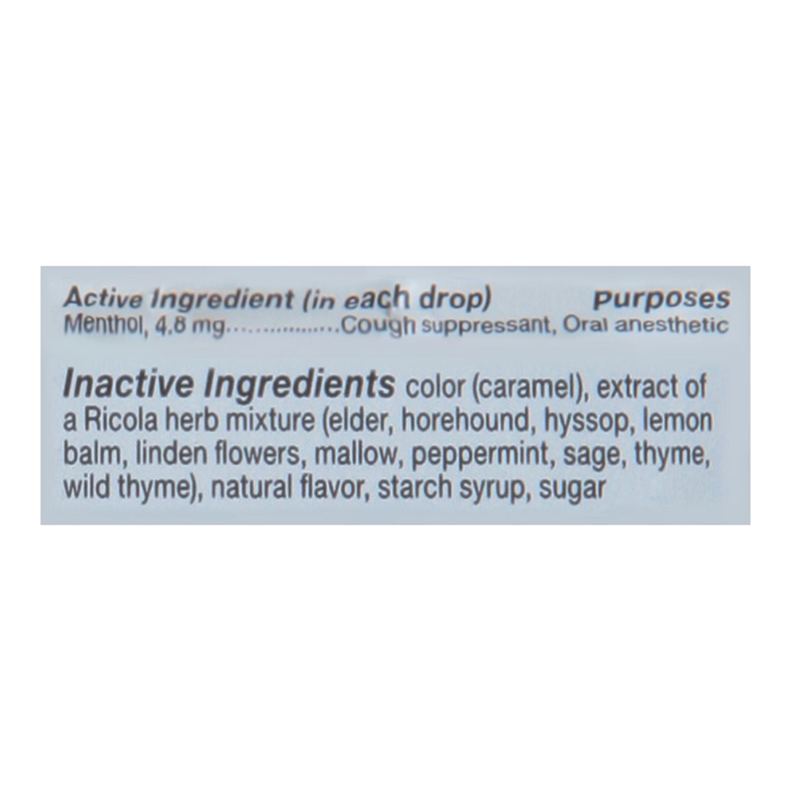 Ricola - Cough Drop Original Herb - Case Of 6-45 Ct image 2
