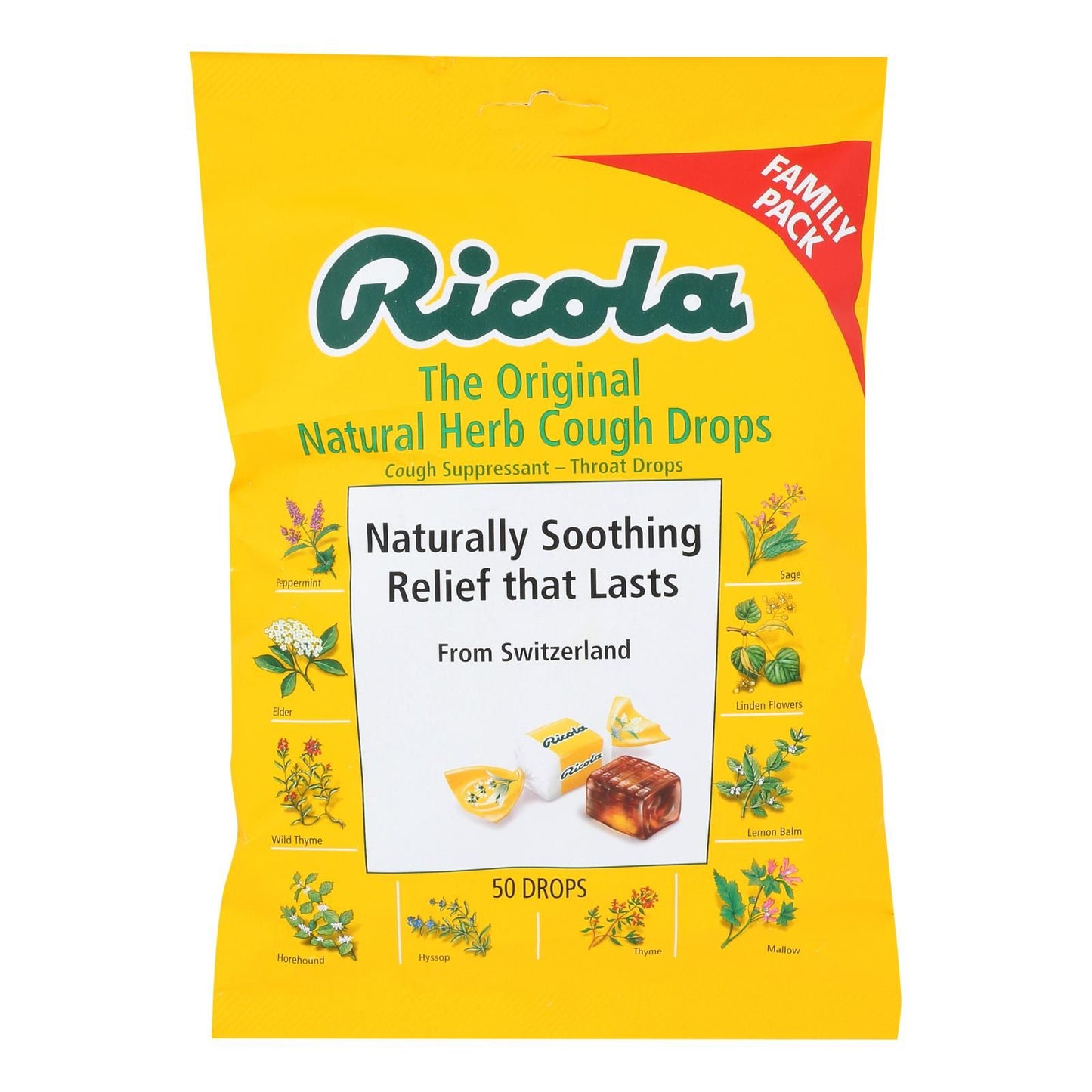 Ricola - Cough Drop Original Herb - Case Of 6-45 Ct image 1