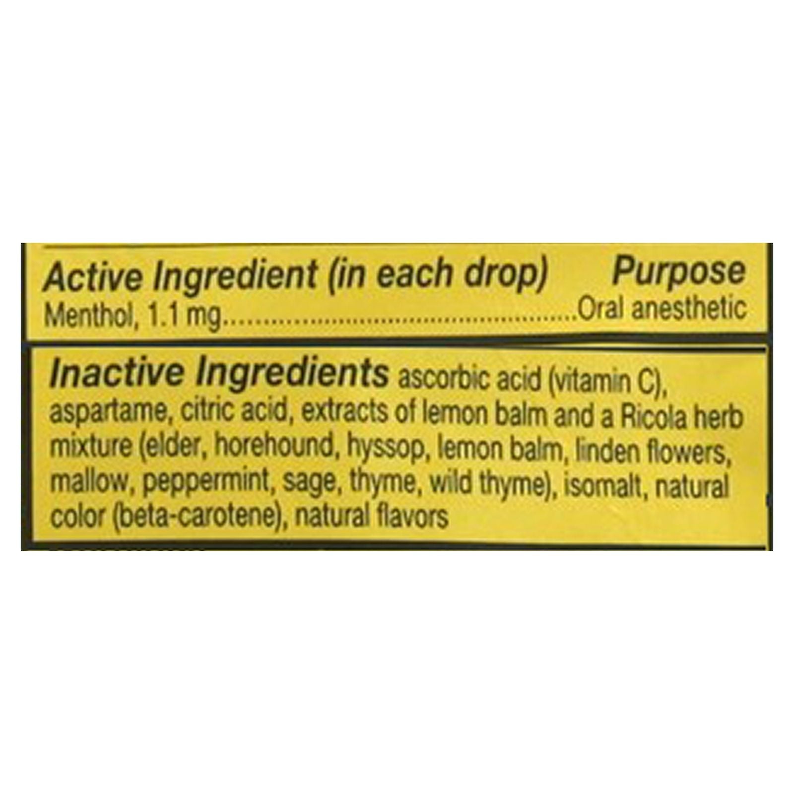 Ricola - Cough Drop Sugar Free Lemon Mint - Case Of 6-45 Ct image 2