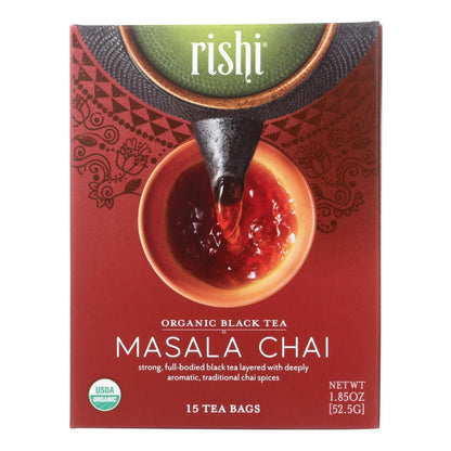 Rishi Organic Tea - Masala Chai - Case Of 6 - 15 Bags image 1