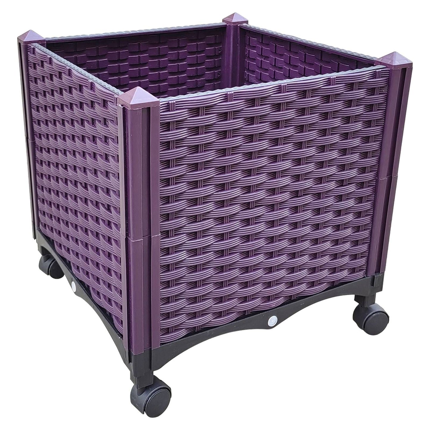 Rolling Raised Garden Bed with Deep Planter Boxes - Mobile Planters on Wheels for Indoor and Outdoor Plants - Elevated G image 1
